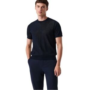 AlphaTauri 3D Knit Short Sleeve Luxury Shirt NWT Men’s Made in Italy